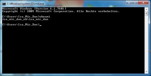Windows 7 CMD WhoAmI Ergebnis