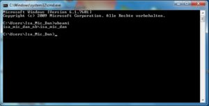 Windows 7 CMD WhoAmI Ergebnis
