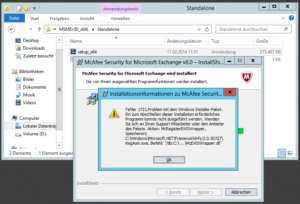 FehlerMcAfeeInstallation
