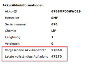Akkukapazität